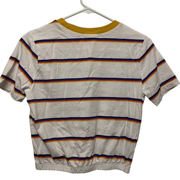 Women's Vans Rainbow Striped Crop Top - Picture 3 of 6